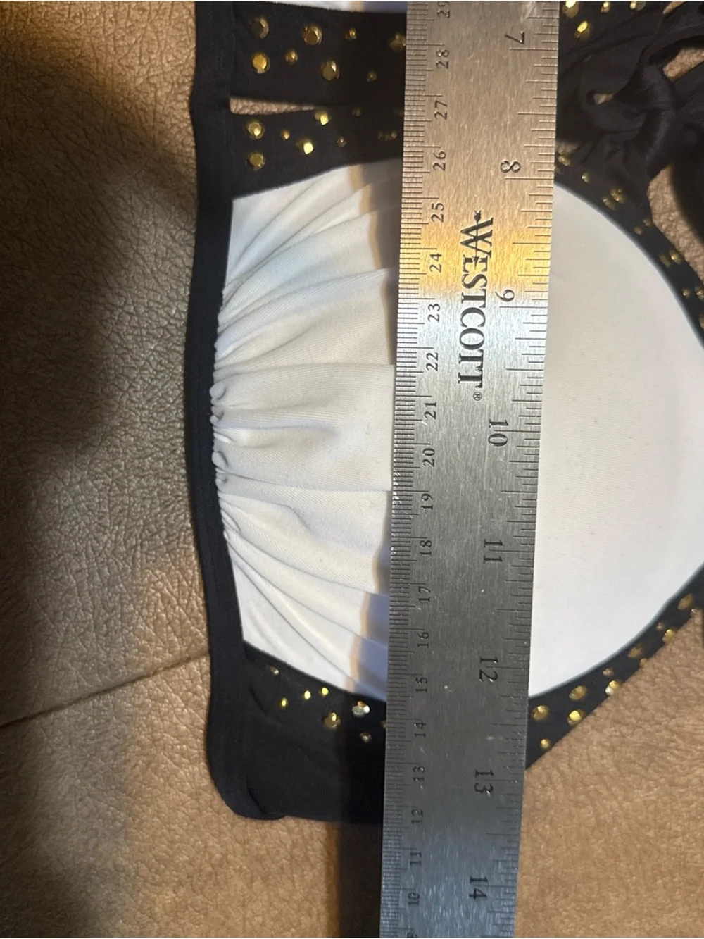 Victoria's Secret Black and White Studded Halter Bikini